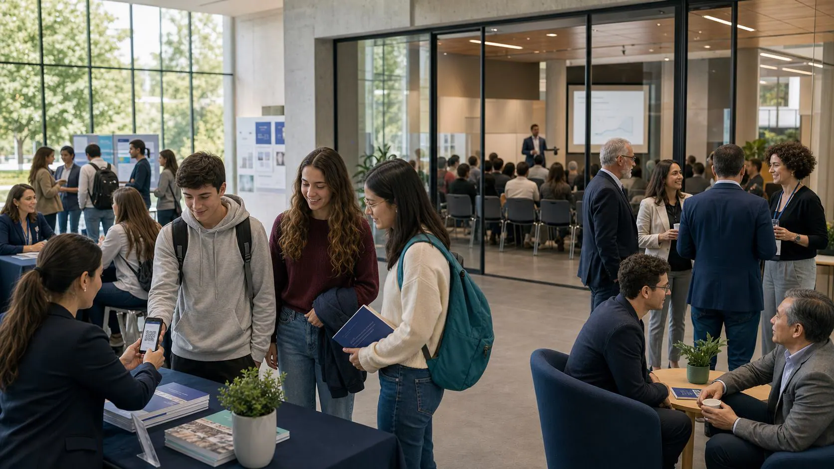 Casos de uso de eventos para universidades Feria universitaria, seminario académico y networking con acreditación digital